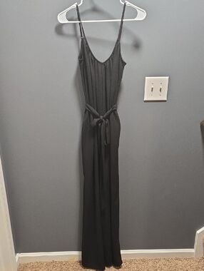 H&M Black Jumpsuit with Waist Tie